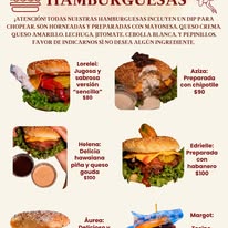 Menú de hamburguesas Chopehaditas